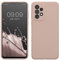 kwmobile Hülle kompatibel mit Samsung Galaxy A33 5G Hülle - Silikon Handy Case - Handyhülle weiche Oberfläche - kabelloses Laden - Altrosa matt
