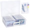 Fotoaufbewahrungsbox mit Trennwand, 16 Pcs Foto Organizer Kunststoff Transparent, Fotoboxen zur Aufbewahrung Fotoetui 17x12x3cm, Foto Aufbewahrungsbehälter für Saatgut Handwerk Karten, 38x31x13cm