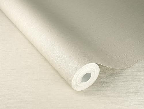 Rasch Vliestapete Einfarbig Linien Struktur Beige Metallic 608656