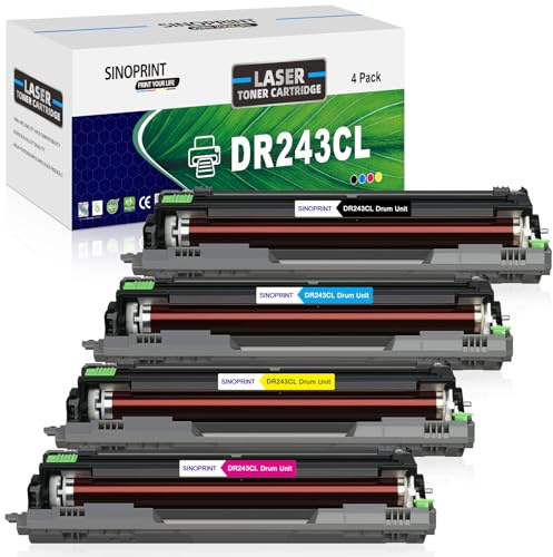 SINOPRINT DR243CL Unités de Tambour Compatibles avec Brother DR-243CL DR243 pour Brother DCP-L3510CDW DCP-L3550CDW HL-L3210CW HL-L3230CDW HL-L3270CDW MFC-L3710CW MFC-L3730CDN MFC-L3750CDW