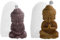 BRISKORE Moldes de Silicona para Fundición de Velas - 2 Piezas DIY Budismo Estatua de Buda Molde para Hacer Velas y Artesanía