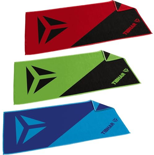 Tibhar Tischtennis Handtuch Smash Pro | 50 x 100cm | 100% Baumwolle (blau-Marine)