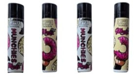 Clipper Feuerzeuge, Set mit 4 Stück, außergewöhnliche Motive (Monkey King Donuts)