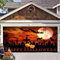 Hiseng 3D Halloween Garagentor Banner, Halloween Deko Outdoor Große Halloween Garage Dekorationen, Gruselige Halloween Banner Dekorationen für Halloween Party (210x240cm,Schwarze Katze)