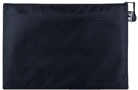 2 Stück Dokumententasche, wasserdichter Reißverschluss Dokumententasche, Datei Tasche Aktentasche Aufbewahrungstasche für Dokumente, Quittung, Papier, Büro Schulreise, Kosmetik,Schwarz B5 28x20cm