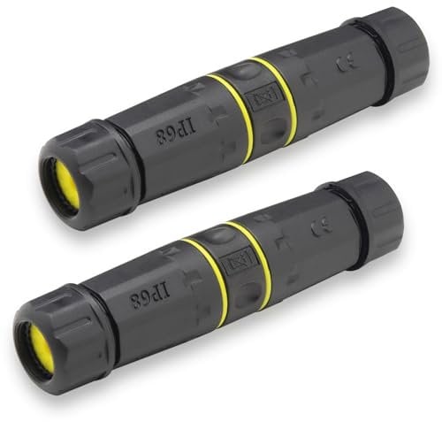 Lonlonty 2X LSA Netzwerkkabel Verbinder CAT7, RJ45 Ethernet Kupplung, IP68 wasserdicht, Ethernet-Kupplung, Verlegekabel-Adapter, LAN-Kupplung, LSA-Montage (werkzeugfrei) 600 MHz