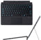 HEKUEUN Type Cover per Microsoft Surface PRO 11 / PRO 10 / PRO 9 / PRO 8 / PRO X, Tastiera Touchpad Bluetooth Retroilluminata 7 Colori, Tastiera Portatile Ultrasottile Staccabile,Nero