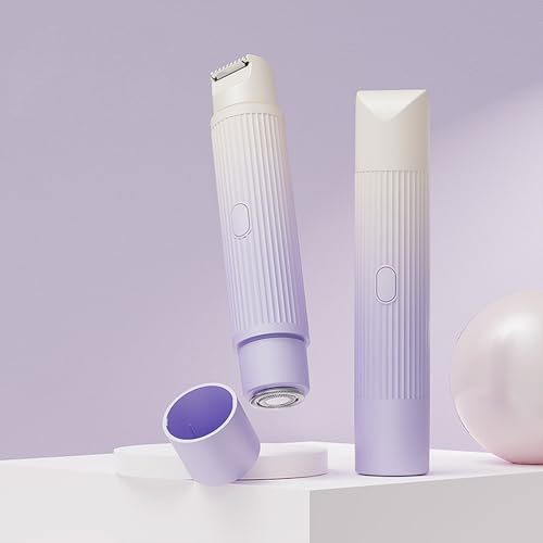 Rasierer Damen Wet & Dry,Intimrasierer für Frauen, Damenrasierer Elektrisch Nass-Trockenrasierer Ipx5 Wasserdicht Trimmer Damen,für Bikinizone Achseln Beine,USB-Aufladung (Lila)