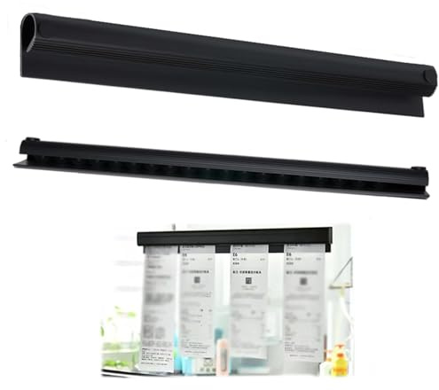 EuAcesry Bonhalter Tickethalter, Bonschiene Bonleiste Gastronomie Notizleiste, Selbstklebende Klemmleiste, Kein Bohren Bestellhalter für Hold Orders, Küche Ticket, Bar, Büro, Bestellung, 30CM