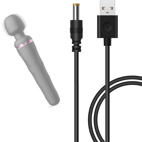 Blueshaweu Compatible with Lovense Domi 2, DC USB Charging Cable Replacement for Lovense Domi 2 Smart Muscles Trainer (Black)