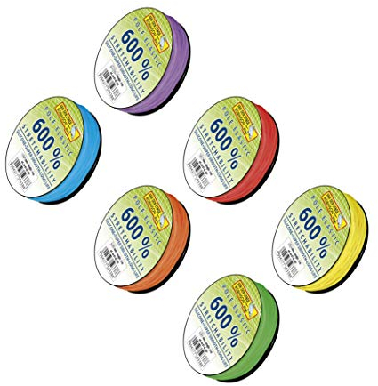 Van den Eynde 6m Silicon Pol Elastic 600% Dehnung Gummizug Matchgummi (0,70mm / violett)