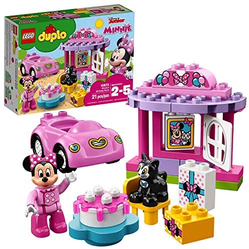 LEGO 10873 DUPLO Disney Minnie's Birthday Party Building Set with Minnie Mouse and Cat Figures, Toy Car and Cake, plus Large Number Bricks, Preschool Educational Toys for Kids Age 2-5