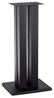 Monolith 24 Inch Speaker Stand (Each) - Black | Supports 75 lbs, Adjustable Spikes, Compatible With Bose, Polk, Sony, Yamaha, Pioneer and others