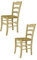 t m c s Tommychairs - 2er Set Stühle Cuore für Küche und Esszimmer, robuste Struktur aus poliertem Buchenholz, unbehandelt und 100% natürlich, Sitzfläche aus echtem Stroh