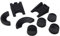Acclaim Umpire Solid Rubber Bowling Measuring Wedges 4 Round 2.8 cm 2 Semi Circle 6cm Plus 2 x 6.5 cm x 2 cm x 4 cm Multi Angle Rubber