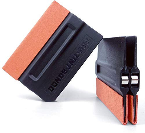 GUGUGI 10,2 cm Magnet Vinyl Rakel Kunststoff Schaber Auto Vinyl Wraps Tool mit Micro-Fiber Filzrand