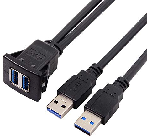 xiwai USB 3.0 Auto-AUX-Verlängerungskabel mit Verriegelung für Armaturenbrett 1 m wasserdicht