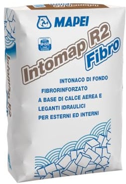 Mapei Intomap R2 Intonaco Di Fondo Base Calce Aerea e Leganti Idraulici Esterni Interni Kg 25