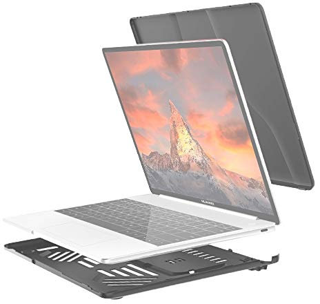 Borse per Notebook e Accessori Split Impermeabile PC Portatile di Cristallo Custodia Protettiva for Huawei MateBook 13 Pollici, con Supporto e Manico (Nero) Ctj (Colore : Black)