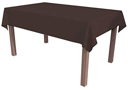 ALOHA Tischdecke Tischtuch Tischtücher Tischwäsche Tischdekoration Tafeltuch Farbe und Größe wählbar (Braun/rechteckig / 140cm x 240cm)