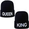 Truee 2 Tops King & Queen Strickmütze, Strickmützen King and Queen, Papa Hip Hop Pop Sports Damenhüte, Paar atmungsaktive Hip-Hop Mütze, Warm Beanie (Schwarz)