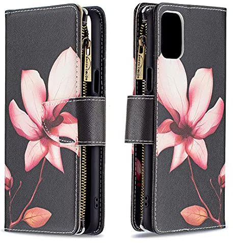 Für LG K42 Case, PU Leder Geldbörsen-Etui Netter Ledertasche Schutzhülle Stand Magnetverschluss Fächern Karten Handyhülle für LG K42 Blumen