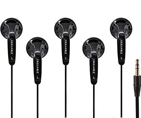 Yinyoo 5 Paare KBEAR Stellar Ohrhörer HiFi Stereo IEM, Geräuschisolierung 15,4mm Starke magnetische bewegliche Spule für PET Membran Stereo Kopfhörer (helles schwarz, ohne Mikrofon)