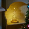 Marco Paul Christmas Gold Tree Ornament Indoor LED Festive Décor Spiral Pre-Lit Xmas Tree Decoration Battery Operated Table Centrepiece Light Up Tree