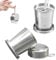 2 PCS Tasse Pliable Avec Porte-Clés - Verre à Vin Télescopique d'Acier Inoxydable Portable - Coupe Rétractable Pour Camping, Randonnée, Voyage En Plein Air