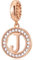 CHAWIN Initial J Letter Charm, Alphabet Rose Gold, 925 Sterling Silver Fit Pandora Bracelets, Necklace, Circle Dangle Gift for Women, Girls, Sparkling Clear Stones
