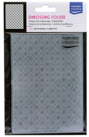 Vaessen Creative Prägefolder überschneidende Kreise, 14.6 x 10.8 x 0.5 cm