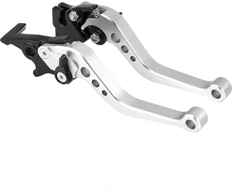FTVOGUE Palanca de Freno y Embrague Universal para Motocicleta Aleación Aluminio CNC Plata 1 Par