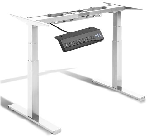 Xantron® Schreibtischgestell Elektrisch Höhenverstellbar/Höhenverstellbarer Schreibtisch Gestell / 2 geräuscharme Motoren, 3 speicherbare Stufen, kinderleichte Montage