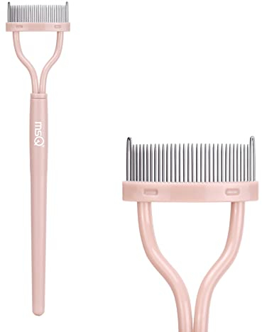 MSQ Wimpernkamm Wimper Kamm mit Schutzdeckel Wimper Kamm Augenbraue Pinsel Kosmetische Pinsel Mascara Applicator