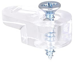 PATIKIL 20x11mm Vetro Ferma Clip Kit, 20Set Armadio Porta Clip Specchi Supporto con Viti per Porte Finestre