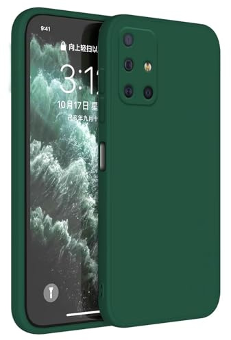 Topme Handyhülle Hülle Fur Samsung Galaxy A51 4G (6.5 Inches) Case Schutzhülle, Hautschutz Aus TPU Silikonhülle - Dunkelgrün