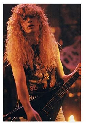 FISH DRAGATE 80er Jahre Gitarristen Dave Mustaine Poster 53 Leinwandposter Wandkunst Dekor Druck Bild Gemälde für Wohnzimmer Schlafzimmer Dekoration Rahmen Stil 30 x 45 cm