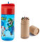 OM SUPPLIES Gourde réutilisable en Tritan pour enfants avec personnages de Super Mario - 430 ml - Vacances, rentrée scolaire - Sans BPA (Mario)