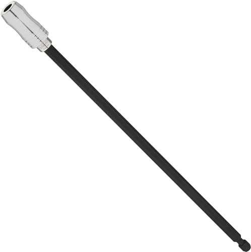VIGOR Bithalter, mit Magnetring, lang, V7601-250, 1/4″, 1/4″, 250 mm | Antrieb 1/4 Zoll (6,3 mm) Sechskant massiv, Abtrieb 1/4 Zoll (6,3 mm) Sechskant hohl, Ø Abtrieb 15.5 mm, Länge l2 250 mm