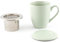 Hanseküche Teetasse mit Deckel und Sieb – XXL Teebecher 600ml – Große Tee Tasse Keramik – Jumbotasse – Tasse mit Deckel, Keramik, Teefilter, Teesieb, Groß (Mint, 600 ml)