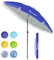 Grandekor Parasol de plage, parasol de jardin exterieur | UV50+ | Ombrelle réglable en hauteur et inclinaison | Avec ancre de plage de 12cm, Pour plage, balcon & terrasse, 200cm, Bleu