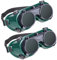 Mobestech 2St kratzfeste Schutzbrille Schweißerbrille verstellbar Sicherheitsbrillen kunststoffgläser plastic glasses goggle Schutzbrille für Männer Schweißerbrille für Herren Steampunk Mann