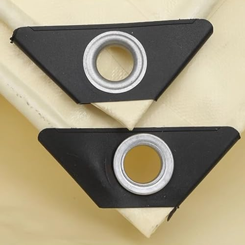 Yopappol Bâche de Protection en PVC Robuste avec Oeillets 2x2m 3x4m 4x6m 5x5m Grande Feuille de Camping au Sol Yopappol Bâches Beiges(5x5m)