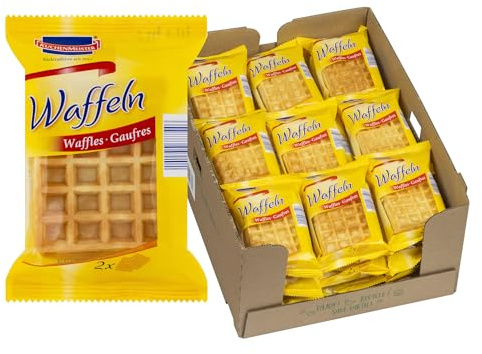 KuchenMeister Waffel Snack 2 x 25 g | 36er Vorratspack | Zarte Frisch Ei Waffeln | perfektes Snack Format | pur oder verfeinert ein Genuss | 36 x 50 g