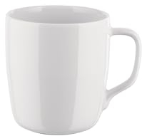 Alessi Itsumo NF07/89 - Mug di Design, Uso Quotidiano, Estetica Minimale, in Porcellana Bianca, 30 cl