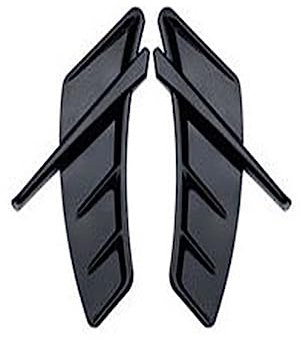 OTBEHUWJ 2 Stück Auto Air Vent Aufkleber Seitenfender Aufkleber Für A-UDI ABT RS3 RS4 RS5 RS6 A6 C6 C5 A1 A3 8P A4 B8 B6 A5 A7 A8 Q5 Q7 TT R8 ABT Auto Heckspoiler(Bright Black 1)