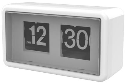 LOVIVER Auto Flip Clock, Tischuhr für Zuhause, leise, Moderne Flip-Schreibtischuhr, große Ziffernanzeige für Wohnzimmer, Café, Büro, Erwachsene, funktioniert