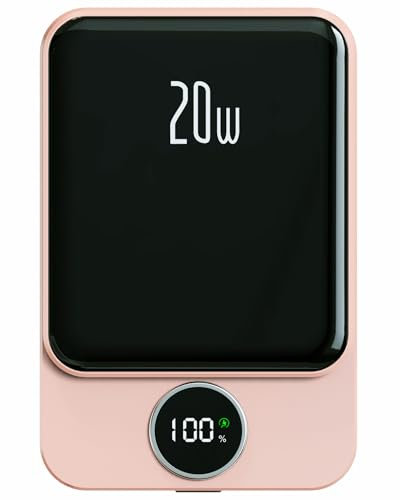 Matast Power Bank für Mag-Safe, Powerbank 10000mAh Magnetische Powerbank, Mini PD 20W Schnellladen Kabellose Powerbank USB C Input & Output mit LED Display Kompatibel für iPhone 16/15/14/Pro/Pro Max