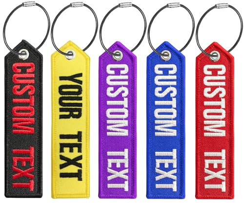 1 Stück personalisierter Gepäckanhänger, beidseitig bestickt mit Ihrem Text/Ihrer Nummer, Reiseanhänger, Fluganhänger für Rucksack, Koffer, Gepäck (Typ 1)