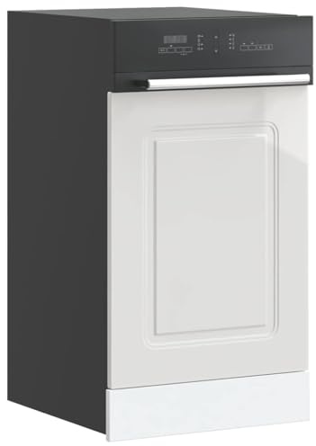vidaXL Dishwasher Panel Kalmar High Gloss White 45x1.5x57 cm Engineered